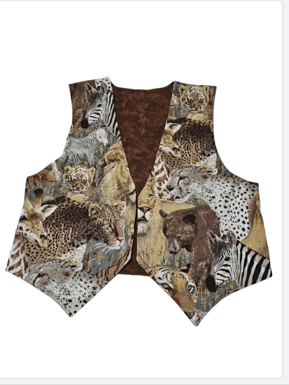 Animal Print Unisex Jungle Safari Reversible Indie Sleaze Vest